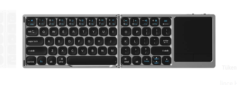 Wıwu Katlanabilir Dokunmatik Klavye - Çelik Grisi Wıwu Katlanabilir Dokunmatik Klavye - Çelik Grisi